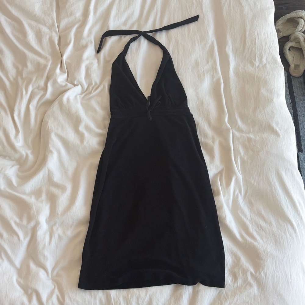 Lole Black Halter Beach Cover Up (Towel Material)
